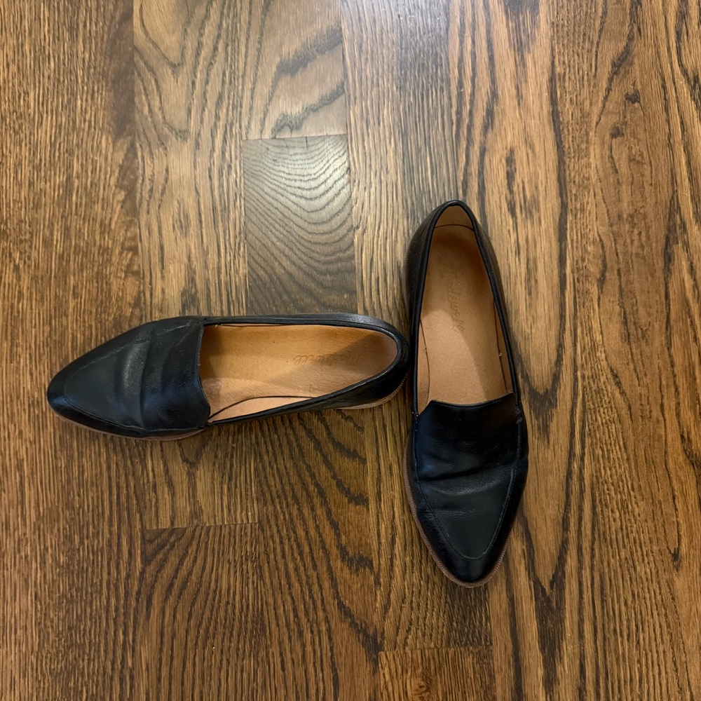 Madewell, Black Leather Loafers